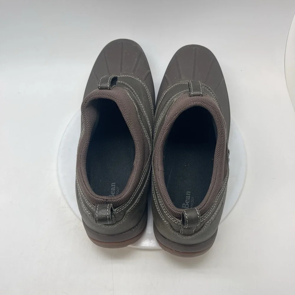 LL Bean Storm Chaser Tek 2.5 Mens 13M Brown Slip On Rubber Low Duck Boots 507173
